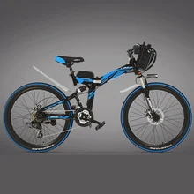 K660 Brand Lankelsisi, High-carbon Steel Frame, 21 Speeds, 26 inches, 36/48V 240W, Folding Electric Bicycle, Disc Brake, E Bike