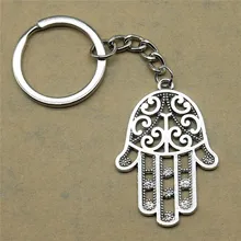 1 шт. брелок для автомобиля Хамса ручной свадебные подарки для гостей Прямая поставка ePacket 45x30 мм Кулон античное серебро