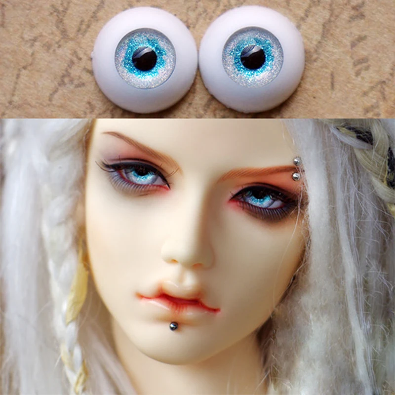 

Bjd Eyes Blue sea cloud color eyeball for 1/3 1/4 1/6 SD Dolls 10mm 12mm 14mm 16mm 18mm 20mm 22mm Acrylic EYEs for toys A pair