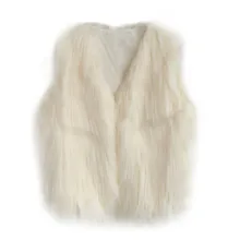 Модный осенне-зимний меховой жилет для девочек детская одежда ультра-удобный плюшевый жилет из искусственного меха пальто для маленьких девочек