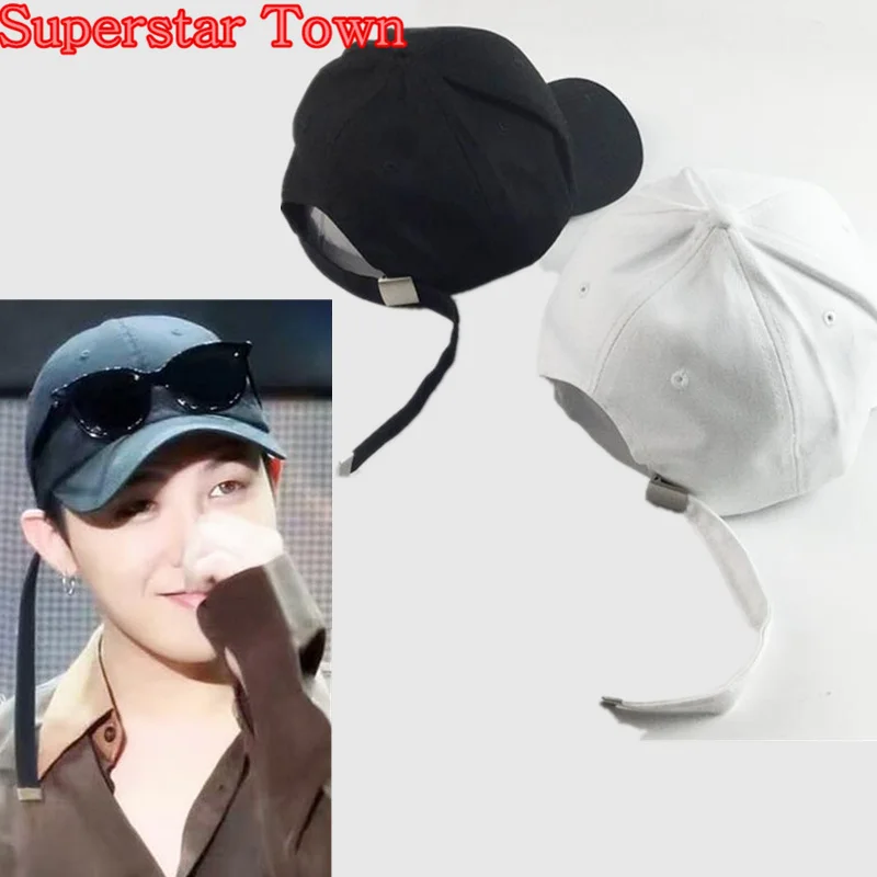 

GD G dragon Peachminusone Pure Black White Baseball Cap Unisex Snapback Hat