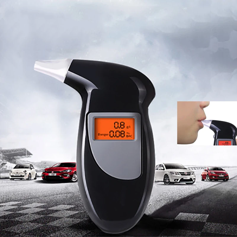 

2019 Professional Alcohol Breath Tester Breathalyzer Analyzer Detector Test Keychain Breathalizer Breathalyser DeviceLCD Screen