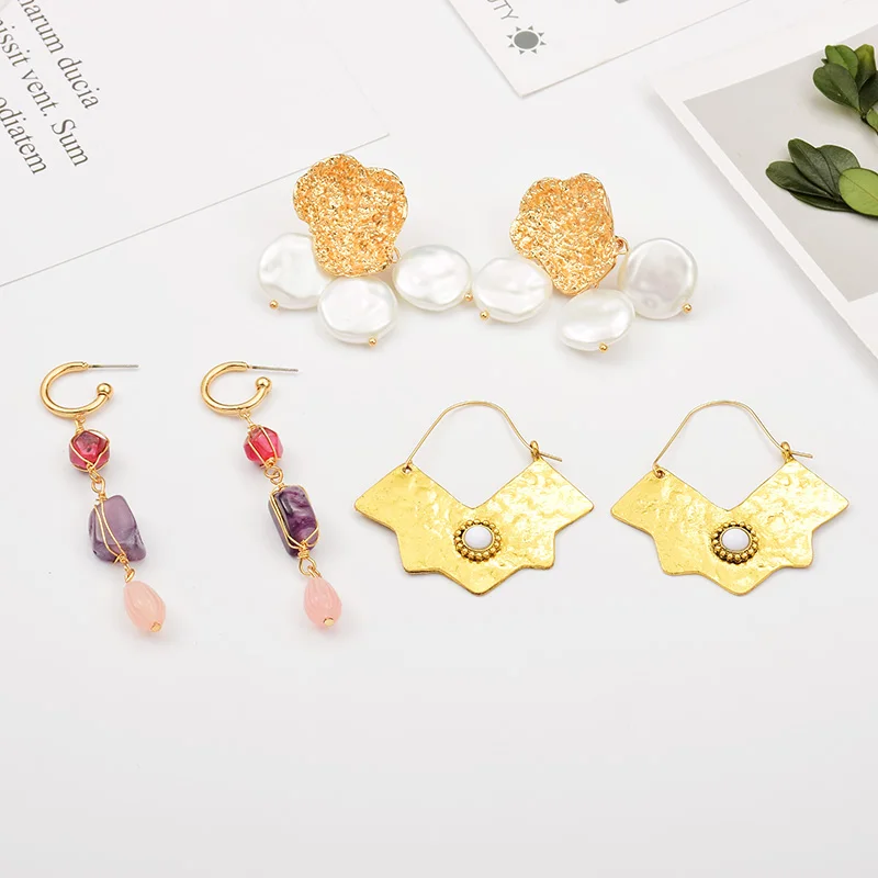 

ZA New Arrive 2019 Vintage Statement Drop Earrings Rhinestones Pendientes Bijoux Fashion Trend Accessories For Women