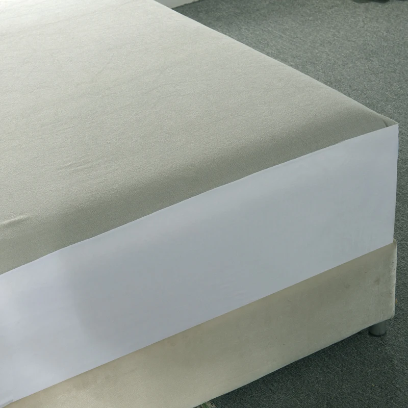 Light Gray Cotton 1Pcs Smooth Waterproof Mattress For Box Spring Mattress Cover Bed Mat BedBug Wetting Proof And Hypoallergenic Light Gray Cotton 1Pcs Smooth Waterproof Mattress For Box Spring Mattress Cover Bed Mat BedBug Wetting Proof And Hypoallergenic