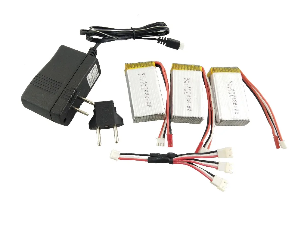 

3pcs 7.4V 1500Mah 25C+1 to 3+Charger Lipo Battery WLtoys V913 2.4G Remote controlled aircraft Helicopter Battery