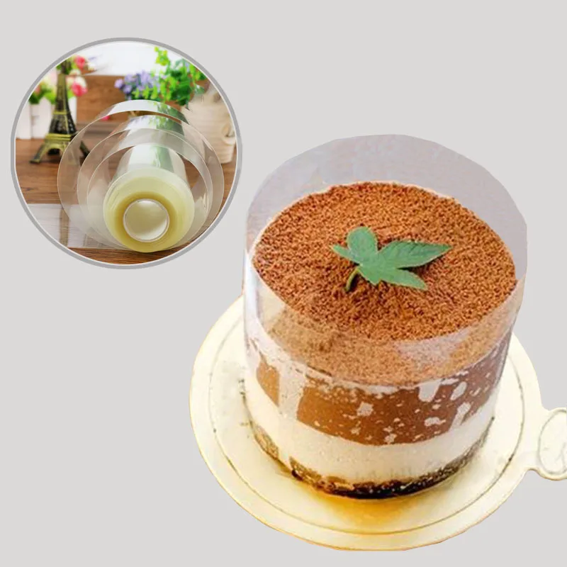 

Transparent membrane mousse baking surrounding edge tape wrapping for baking tools cale collar roll package DIY decoration