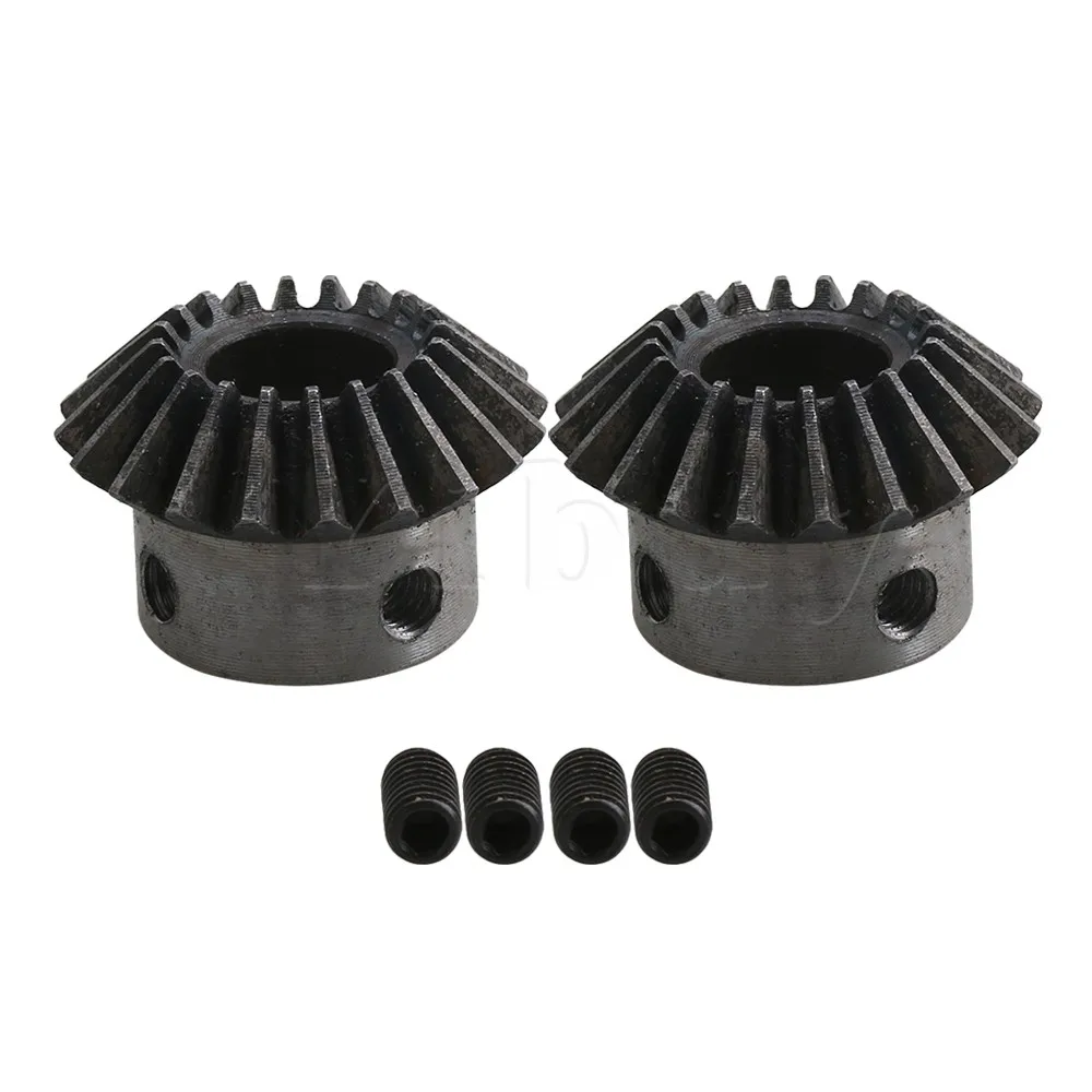 

CNBTR 1.5 Modulus 12mm Hole Diameter Silver 20 Teeth 45 Steel Tapered Bevel Gear Wheel Top Screws Pack Of 2