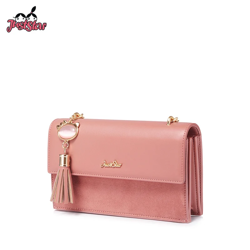 

JUST STAR Brand Women's PU Leather Messenger Bags Ladies Fashion Chains Shoulder Purse Female Chains Envelope Crossbody Bags