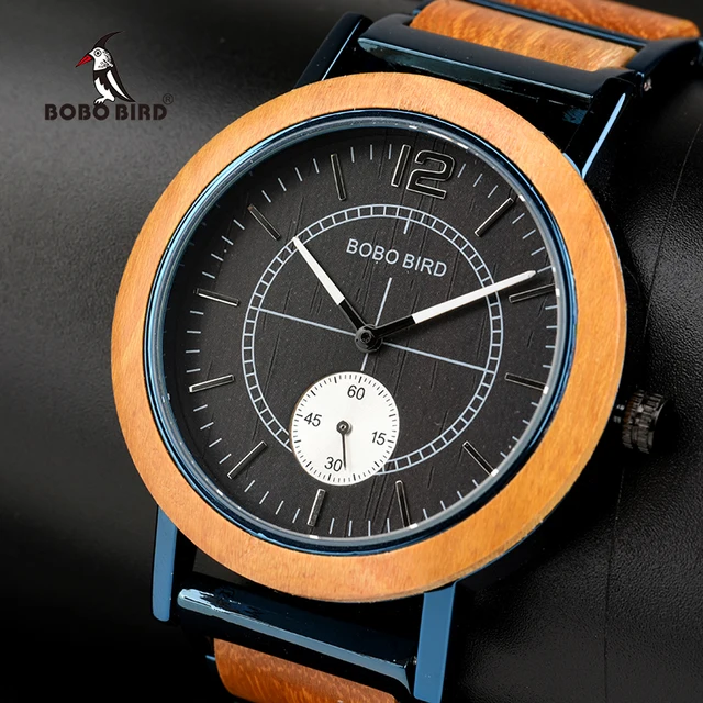 BOBO BIRD Wood Watch Men Women Independent Second Dial Quartz Wristwatch Relogio BOBO BIRD Wood Watch Men Women Independent Second Dial Quartz Wristwatch Relogio