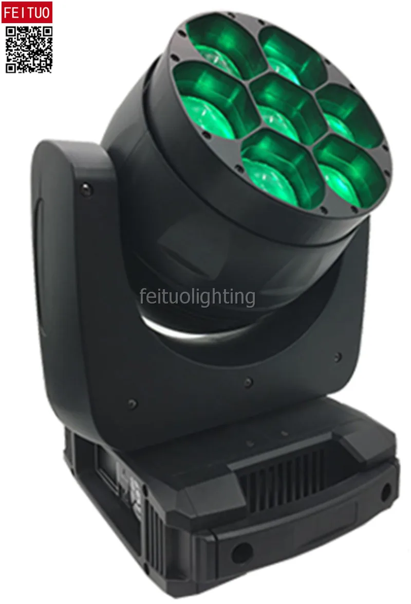 2 шт.+ Flycase Новое поступление Lyre Zoom Beam Dmx Led движущаяся головка пчелиный глаз 7x40 Вт Rgbw 4в1 движущиеся головы моющие сценические Dj Вечерние огни для дискотеки