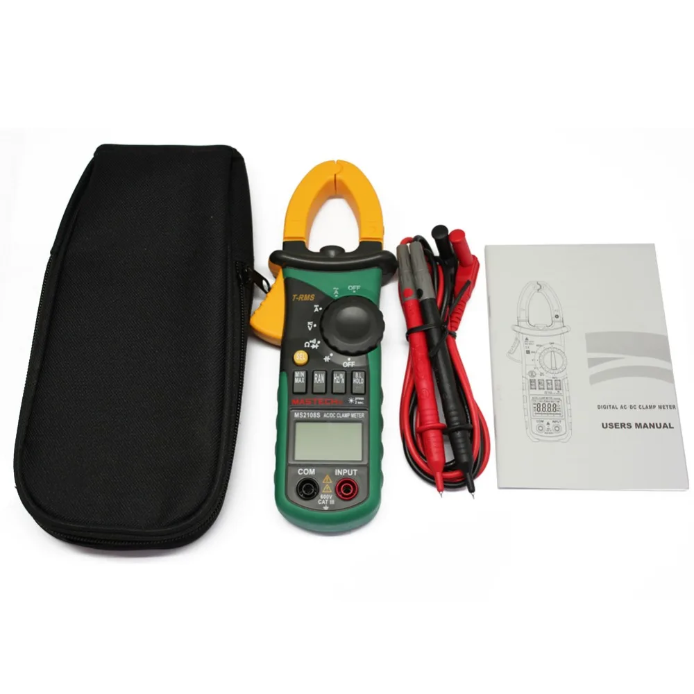 MASTECH MS2108 T RMS AC DC auto RG clamp meter tester max hold backlight inrush vs Free Shipping MASTECH MS2108 T RMS AC DC auto RG clamp meter tester max hold backlight inrush vs Free Shipping