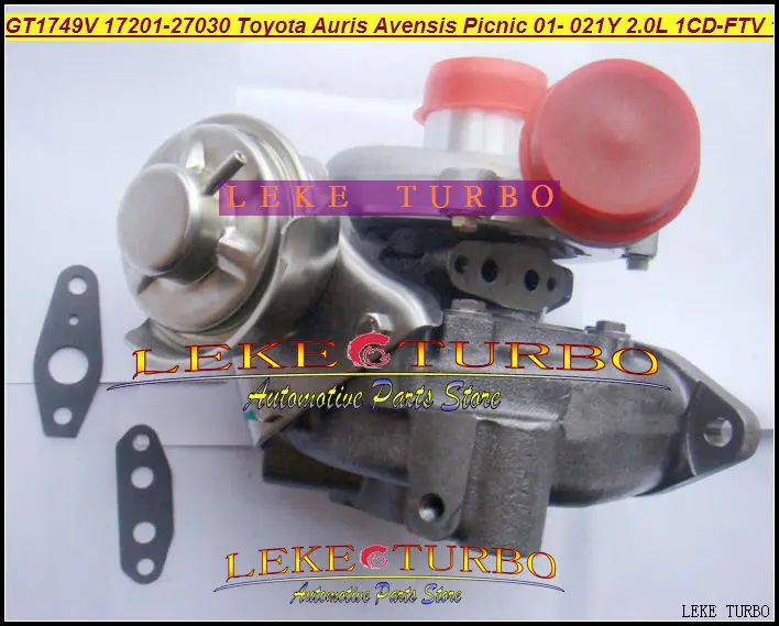 GT1749V 17201-27030 721164-0003 721164 турбо Турбокомпрессор для TOYOTA Auris Avensis Пикник Previa RAV4 D4D ввиде горшка 01-1CD-FTV 021Y 2.0L