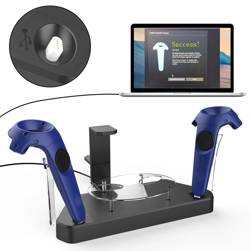 

Dual Charger Station for HTC VIVE/ VIVE Pro Headset and Wireless Controller Magnetic Charging Dock Base Storage Display Stand