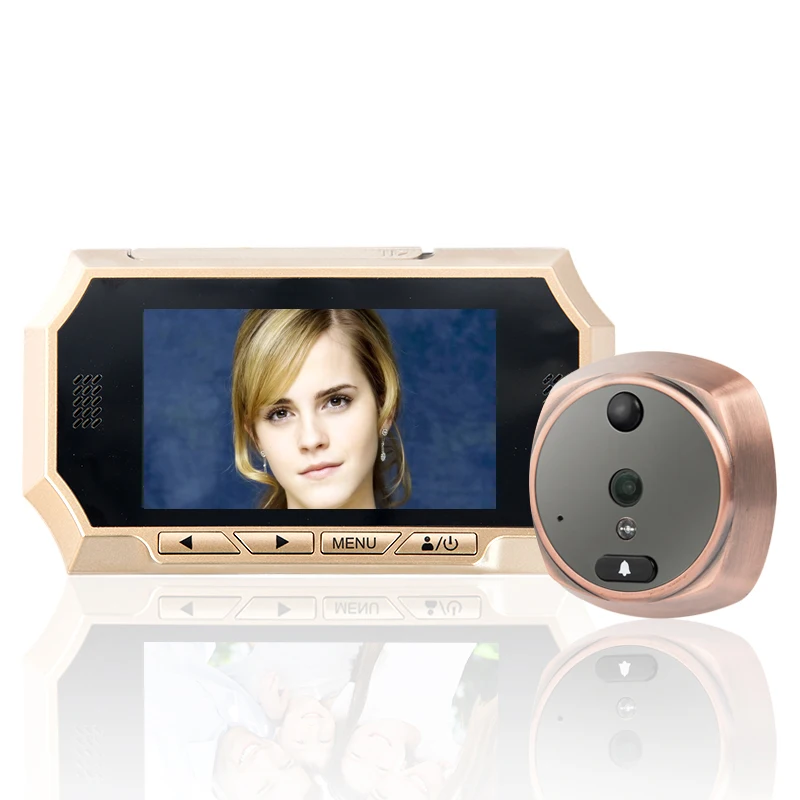 Mirilla Digital Grabadora Visor De Puerta Plateado Con Mirilla