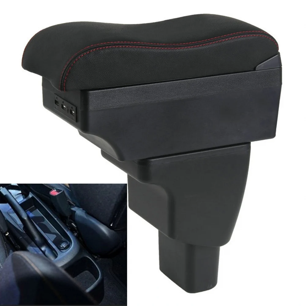 

For I10 armrest box central Store content Storage box with cup holder USB interface phone holder