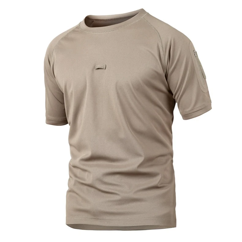 

Summer Men's Army T-shirt Breathable Tactical Combat T Shirt Military Dry Sport O neck Camo Camp Tees