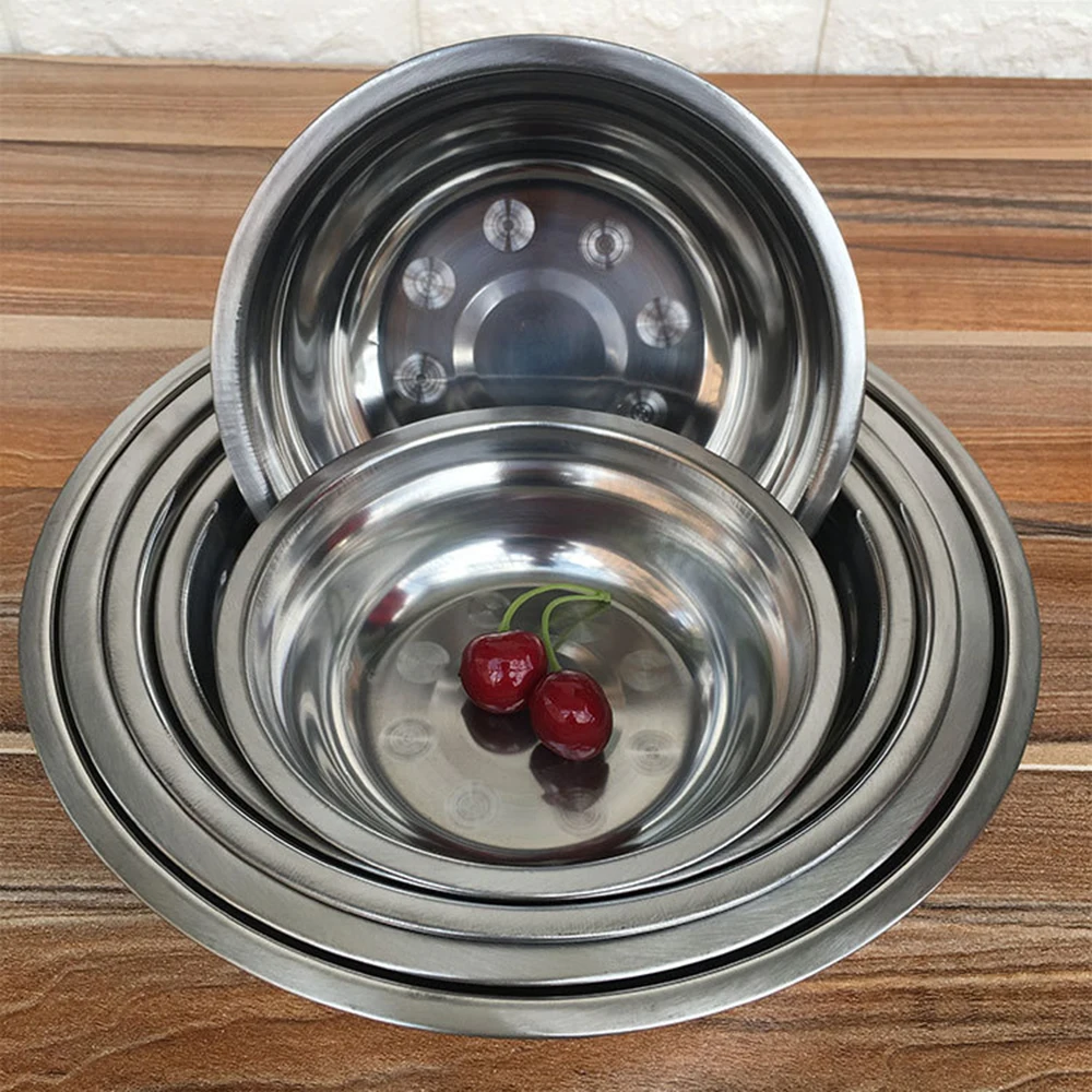 

New 1Pc 6 Sizes 14-24cm Stainless Steel mixing Bowl for Kitchen Boll Restaurant Dinner Soup Stainless Rice Bowl Bol Inox Korean