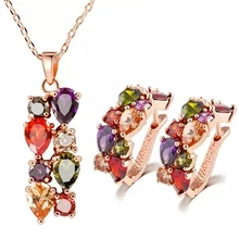 

Women's Adjustable Necklace Earrings Jewelry Sets Charms for Wedding Party