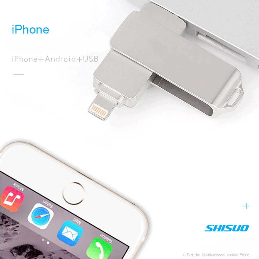 3in1 USB Flash Drive High Speed Pen Drive USB 3 0 Memory Stick iOS Flash Drive 3