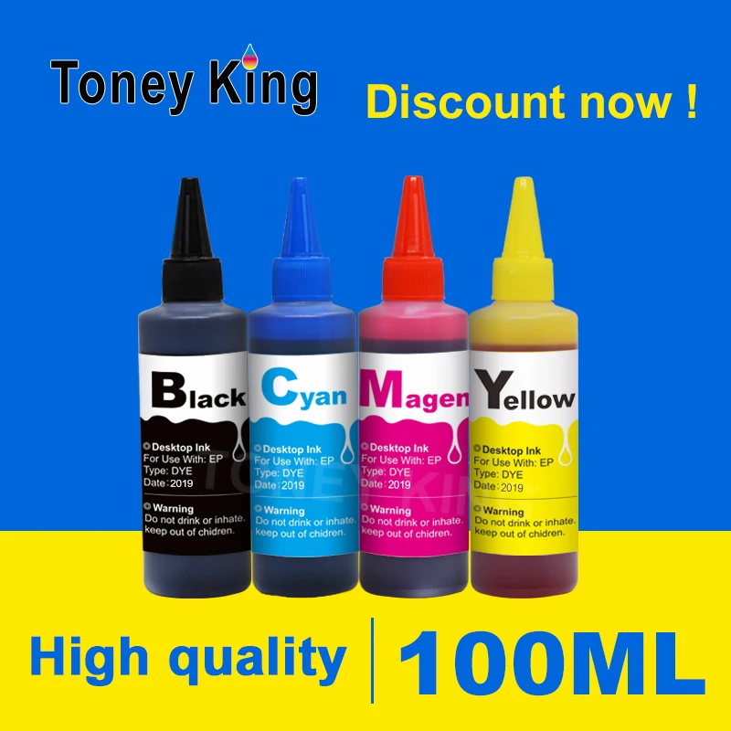 Toney King 100ml Bottle Refill Dye Ink Kit For Canon PG 40 PIXMA MP160 MP170 MP180