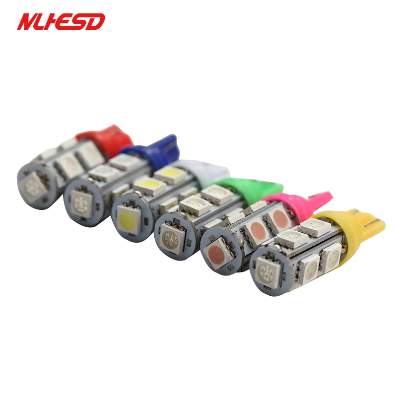 10 шт. оптовая продажа T10 9SMD 5050 9 Smd светодио дный автомобилей 194 168 192 W5W свет