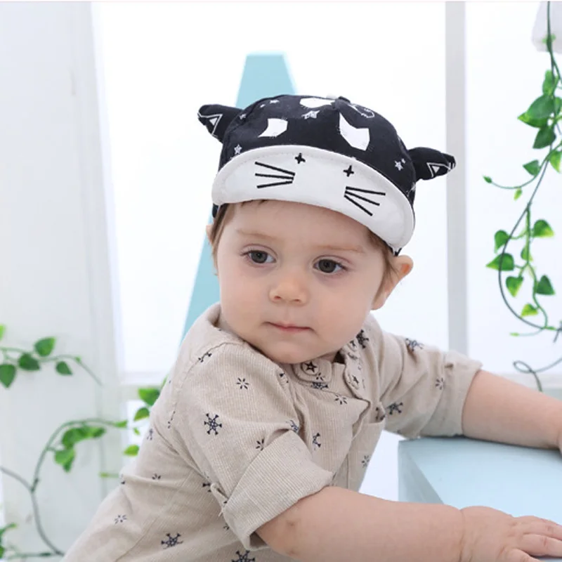 Fashion Kid Baseball Cap Cotton Printed Infant Toddler Cartoon Ox Horn