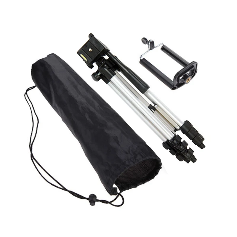 

OOTDTY Professional Camera Tripod Stand Holder Mount for iPhone Samsung Cell Phone +Bag