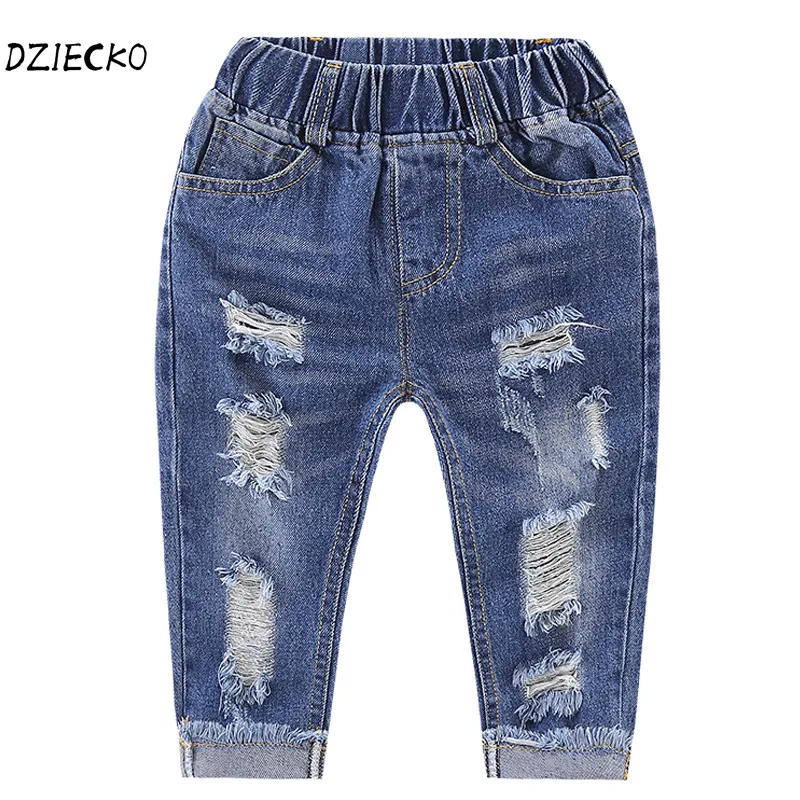 DZIECKO Baby Boys Girls Jeans Spring Hole Ripped Pants 2018 Brand Denim ...