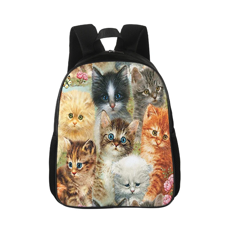 CROWDALE 15 inch Australia's famous cat paint Backpack Canvas Backpack