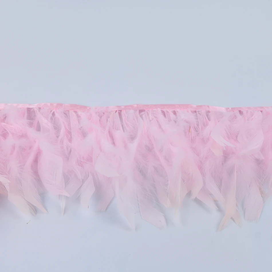 5 pink chandelle turkey feather trims 6
