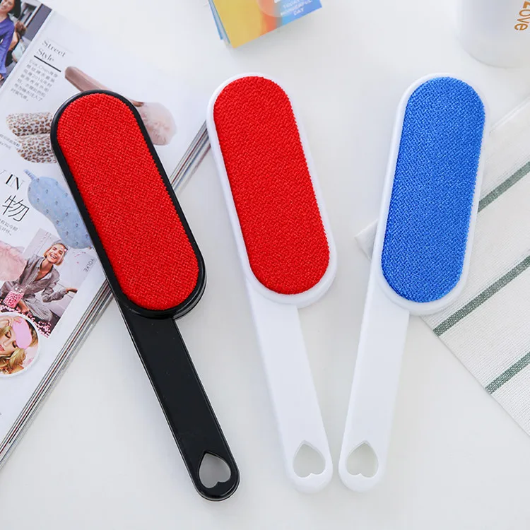 

Double side electrostatic brush with handle electrostatic dust brush clothes pet and bed brush dry wash