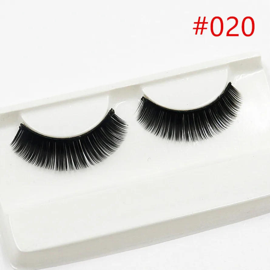 

New 1 Pair 3D False Eyelashes Korea Natural Nude Makeup Long Mink Eyelashes Handmake Eye Lashes Makeup Kit Gift #H020