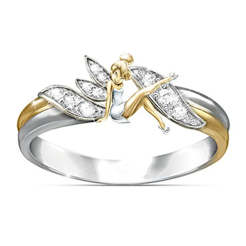 

New Elf Angel Separation Ring Woman Engagement Wedding Ring Holiday Gift Anniversary Jewelry