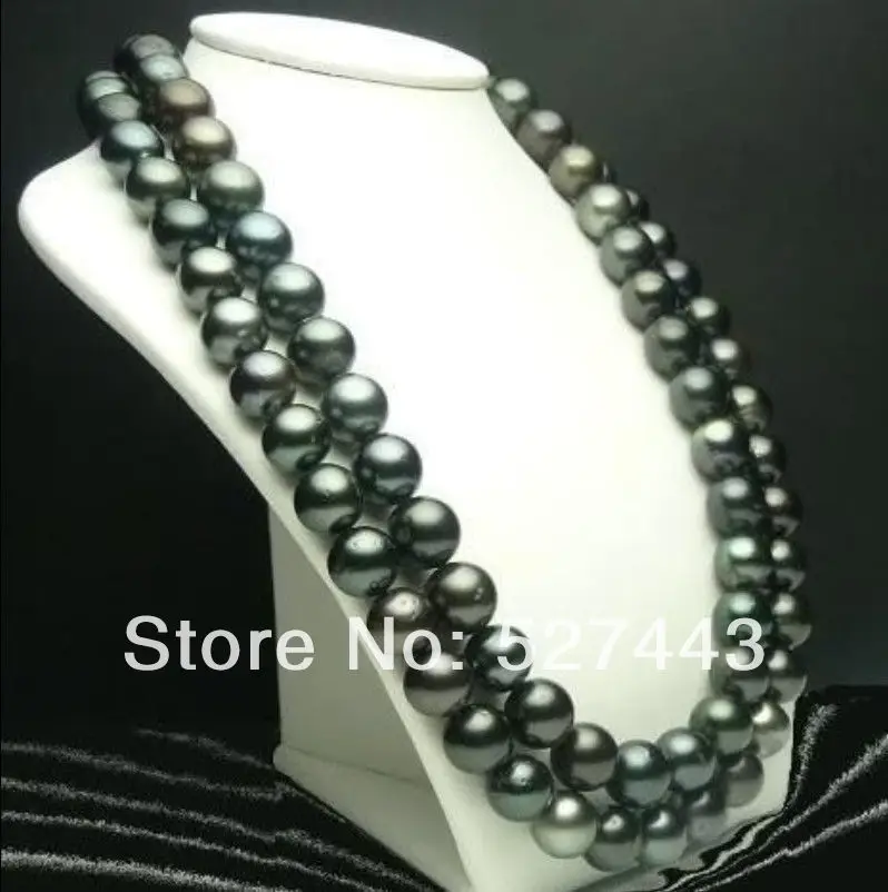

Wholesale free shipping >>>>>>>AAA 9-10mm Black Tahitian Cultured Pearl Necklace 50