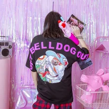 Улицы личности за BF пять хип-хоп буквы свободный рукав футболка