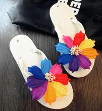 Summer Style Splendid sweet Women Sandal Beach Shoes Flower Flat Heels Flip Flops Women’s Shoes Sandals 35-43