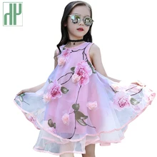 Для девочек летнее платье пляжное в богемном стиле с цветочным принтом Детские платья для девочек-подростков Детские вечерние платья для девочек с проектом Костюмы 4 от 10 до 12 лет