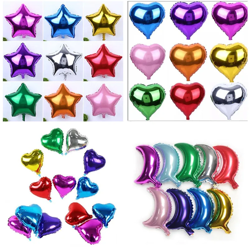 

5pcs 10 Inch Love Wedding Balloons Baby Shower boy Pink Star Helium Foil Balloons Girl Birthday Party Supplies Decorations Kids