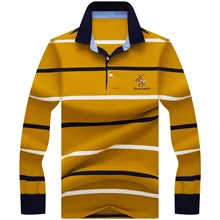 Высокое качество модные зимние мужские рубашки поло с длинным рукавом полосатые цветные мужские рубашки поло с отворотом повседневные тонкие мужские топы