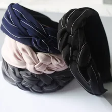 1 шт. повязка для волос для девочек, креативная Новая высококачественная повязка на голову, перекрученная повязка на голову, полосатая повязка на голову из хлопка G0407