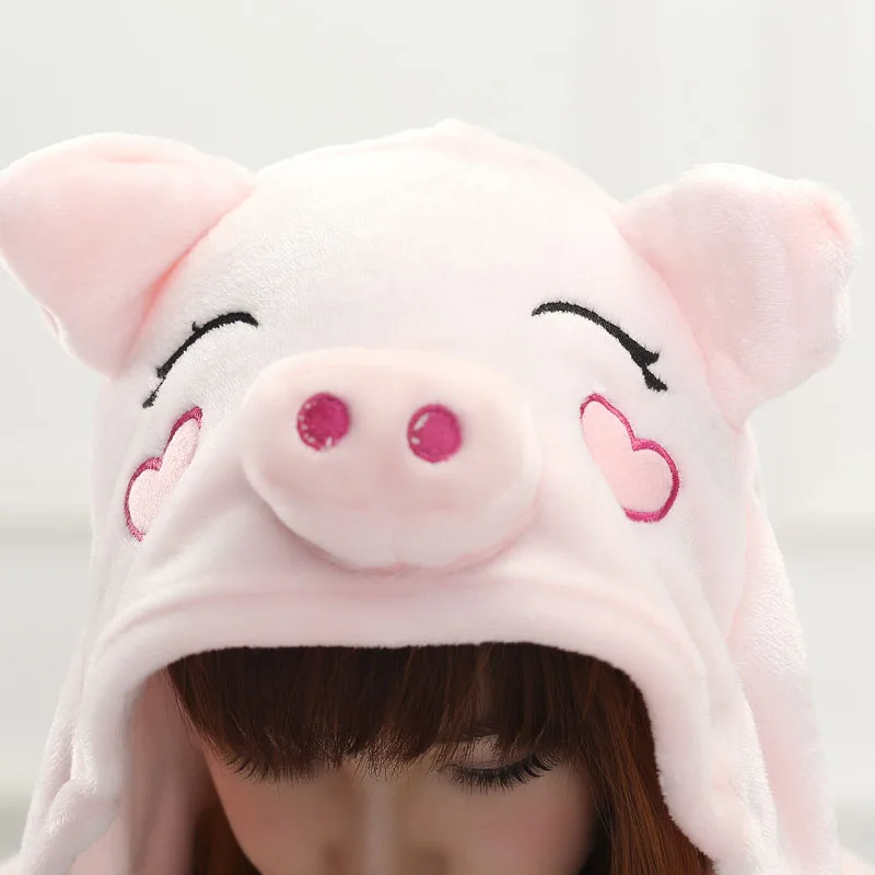 Günstig Frauen Onesie Tier Reizende Schwein Pyjama Erwachsene Partei Overall Geburtstag Geschenk Winter Warme Nachtwäsche Mädchen Cartoon Rosa Casual Anzug