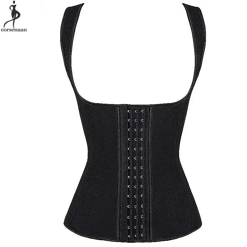 

Latex Vest Corset Waist Trainer 3 Rows Hooks Bustier 9 Steel Bone Gorset Plus Size Black Ivory Blue Pink Purple Korse Rubber 888