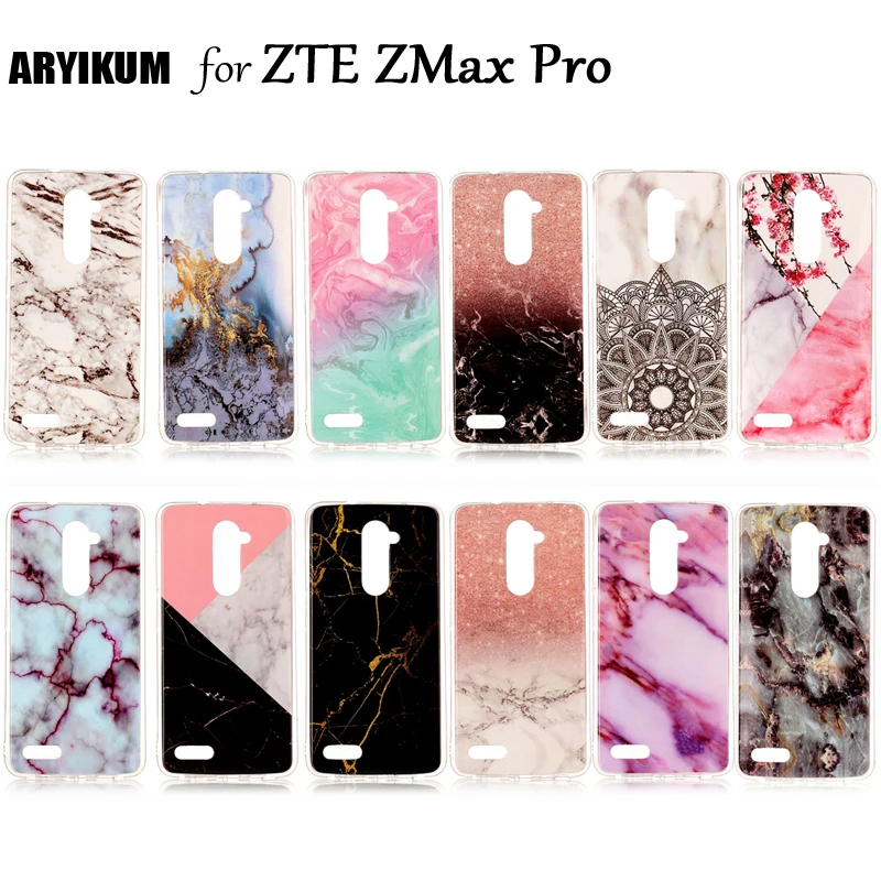 

Luxury Marble Stone Cases For ZTE ZMax Pro Phone Case Z981 Soft Silicone TPU Rubber Back Cover For ZTE Z981 ZMax Pro Case Shell