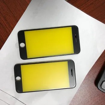 

50pcs DHL Free Checked For iPhone 6 6S 7 8 Plus (2 in 1) Front Touch Screen Outer Glass Panel With Cold Press Middle Frame Bezel