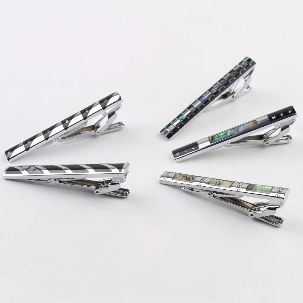 

Jewelry Cute Glass Metal Ties Clips Gentlemen Classy Necktie Tie Clip Pin Shell Clamp