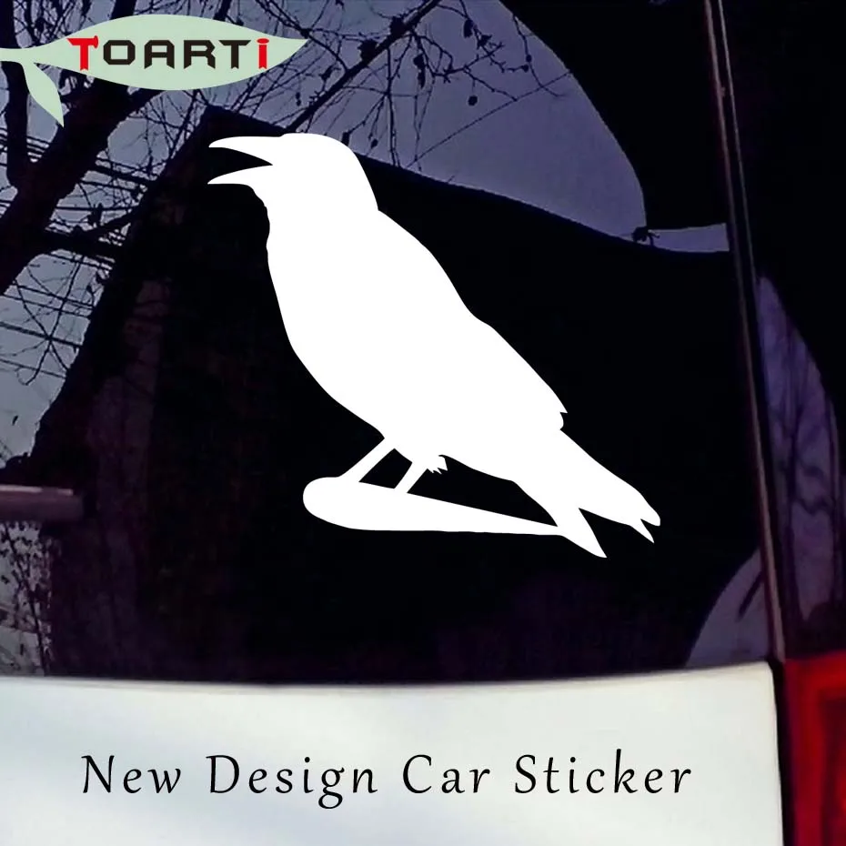 

Crow Perching On A Branch Decal Bird Car Sticker Vinyl Adhesive Auto Laptop Decal Window Waterproof Car Styling Stickers