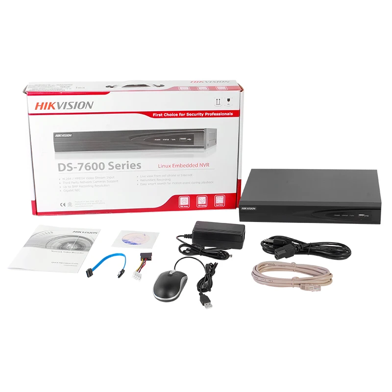 

hikvision 4k nvr network video recorder DS-2CD7604NI-K1/4P PoE port 8mp cctv ip camera video security surveillance