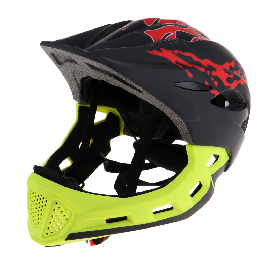 Full Covered Kid Helmet Balance Bike Children Full Face Helmet Cycling Motocross Outdoor Sports Downhill Skate Safety Helmet BMX