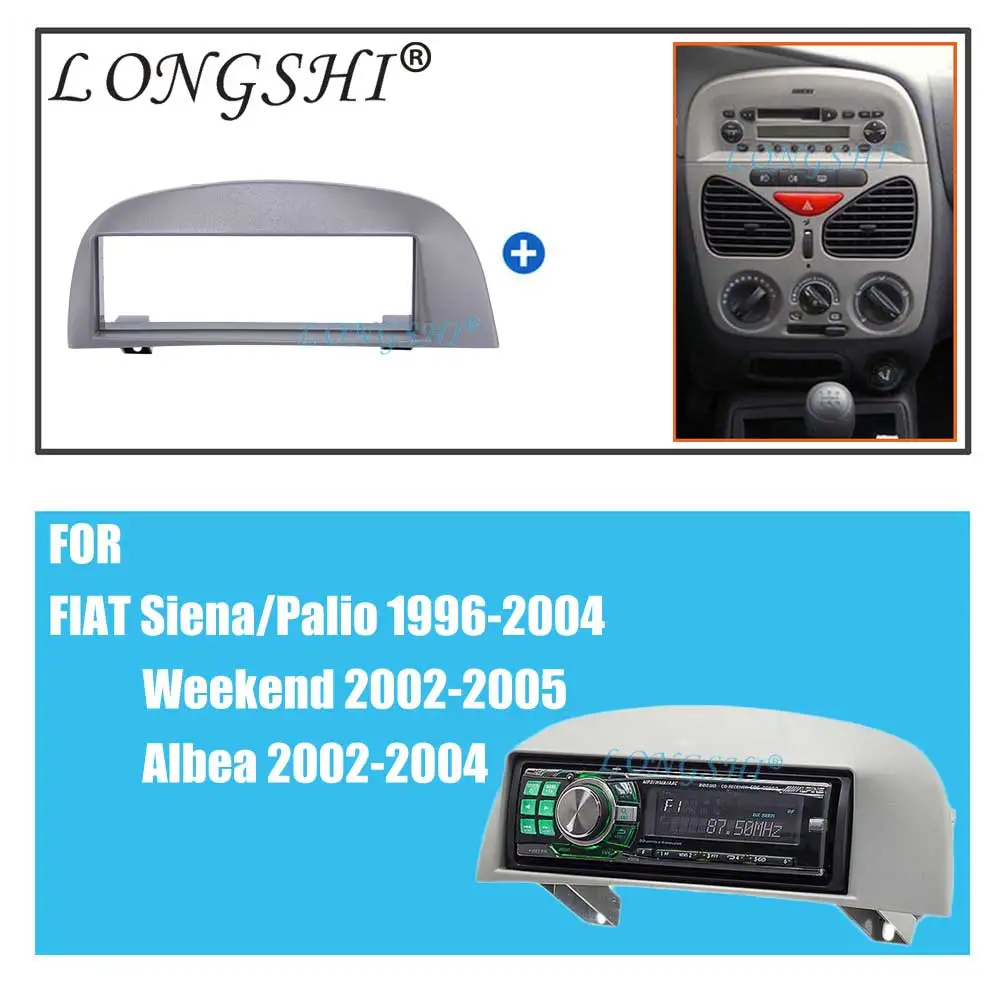 Одноместный Дин Радио Фризовая для FIAT Siena/Palio 1996-2004/Albea/выходные стерео Фризовая тире отделка Установка рамки комплект, 1din