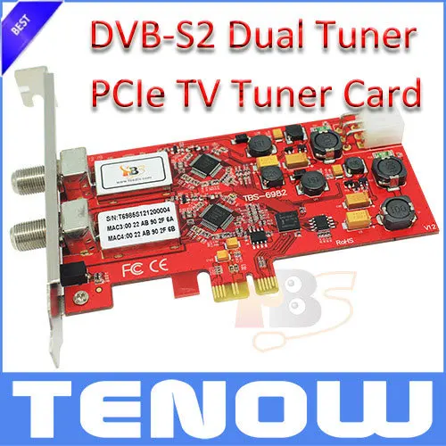 TBS Card TBS6982 DVB-S2 Dual Tuner TV Card Satellite TV Receiver Watch Satellite Free-to Air TV on PC